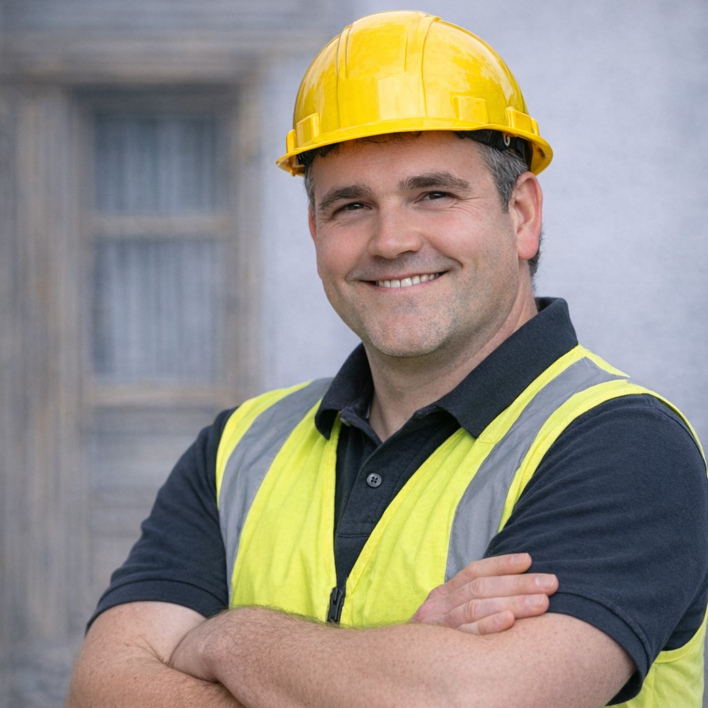 The Bridport Handyman standing with arms crossed